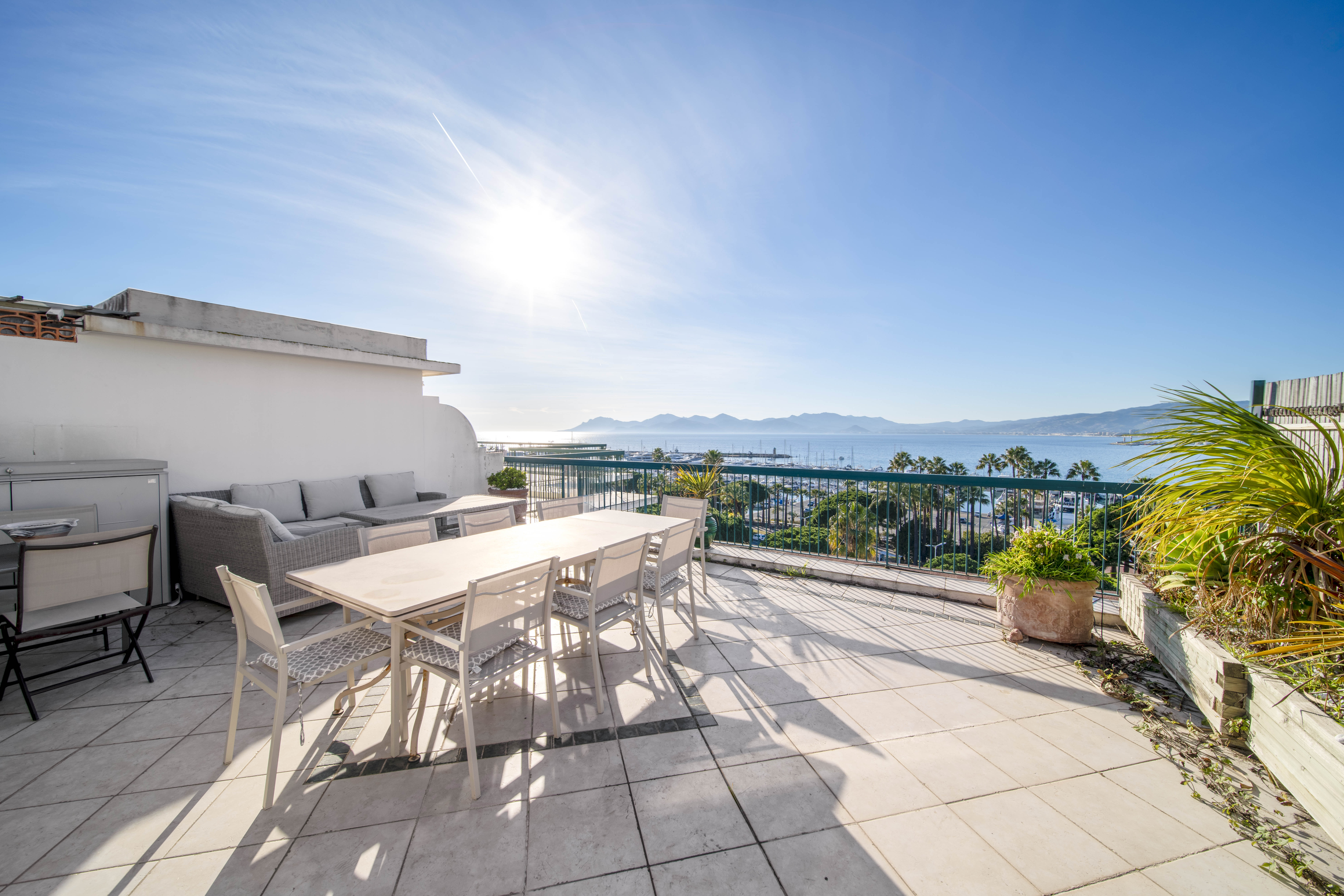 Penthouse vue mer à vendre Croisette Cannes
