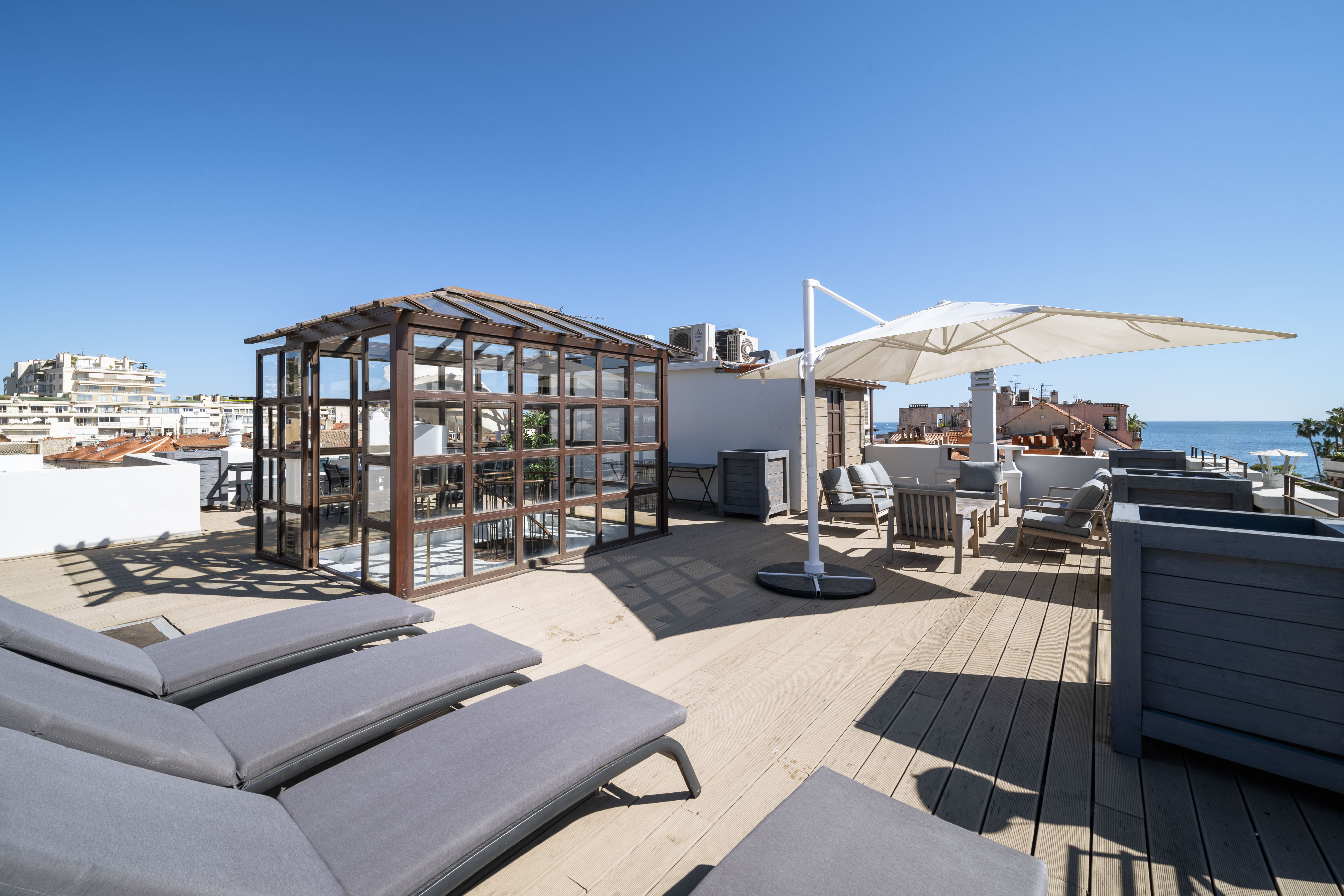 Penthouse vue mer à louer Cannes