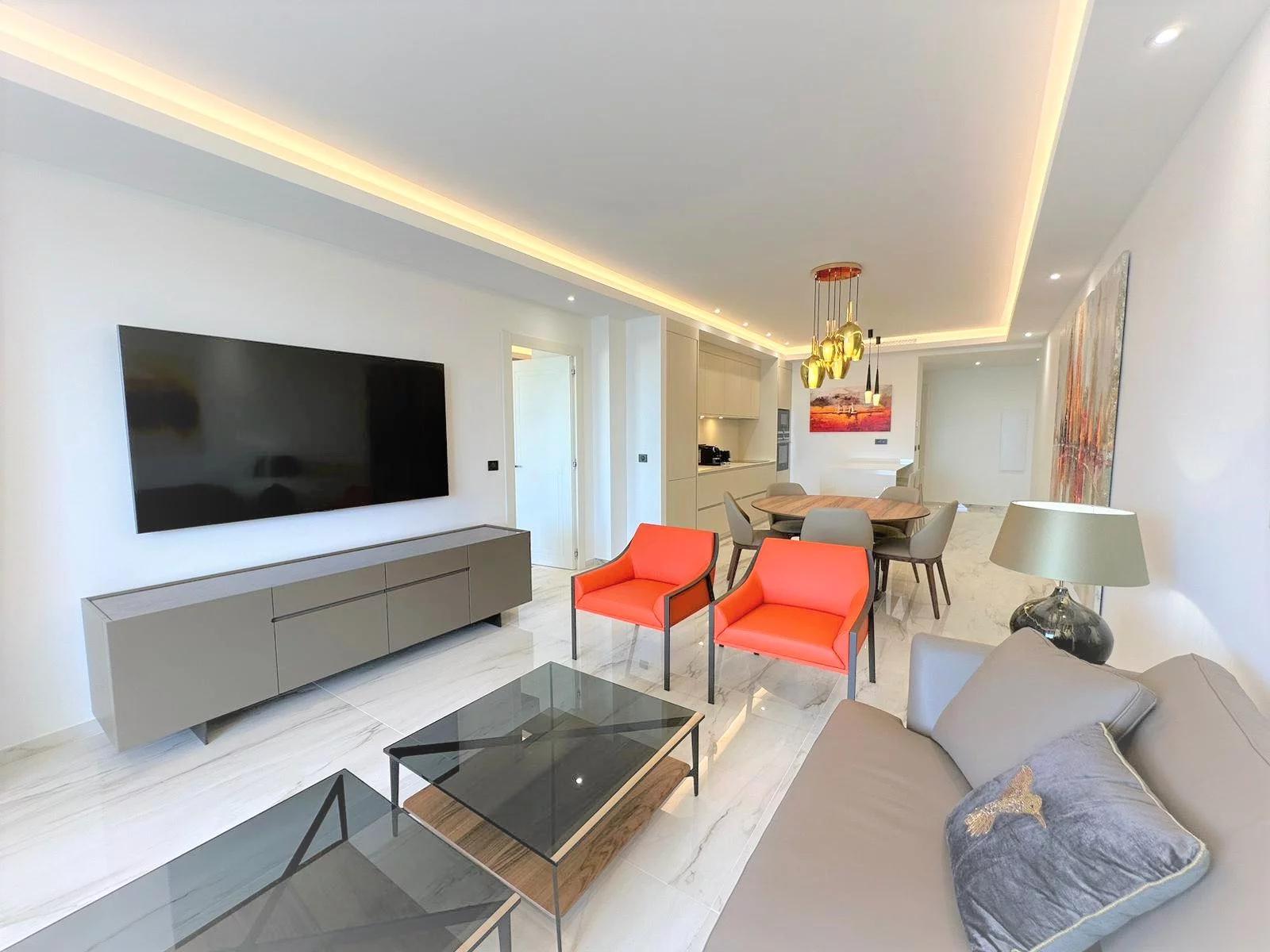 Séjour luxe appartement vente Cannes