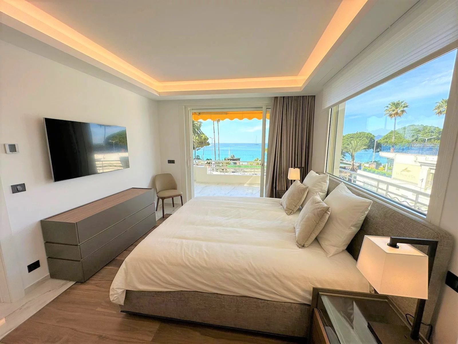 Chambre appartement vue mer à vendre Cannes