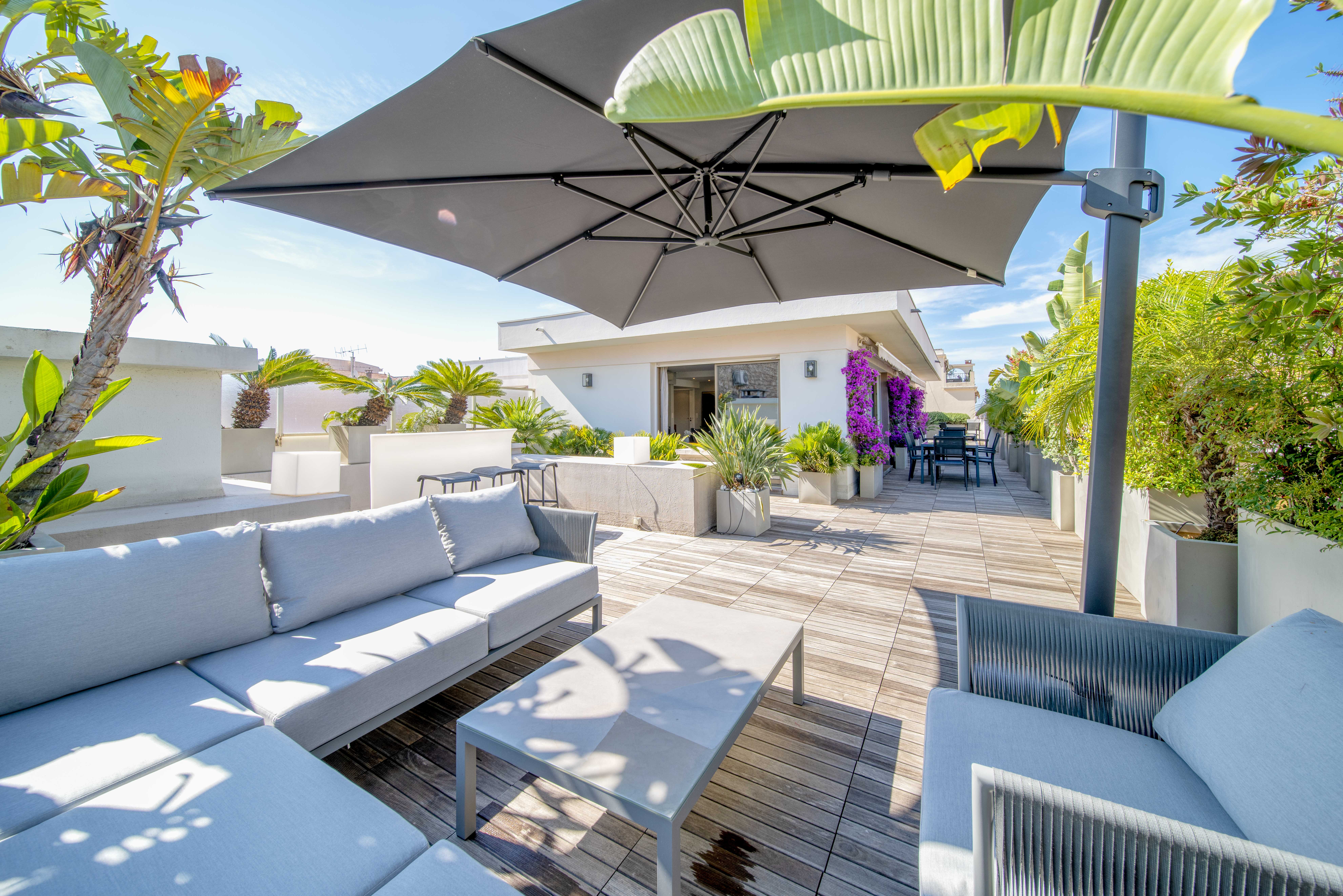Toit terrasse vue mer Cannes