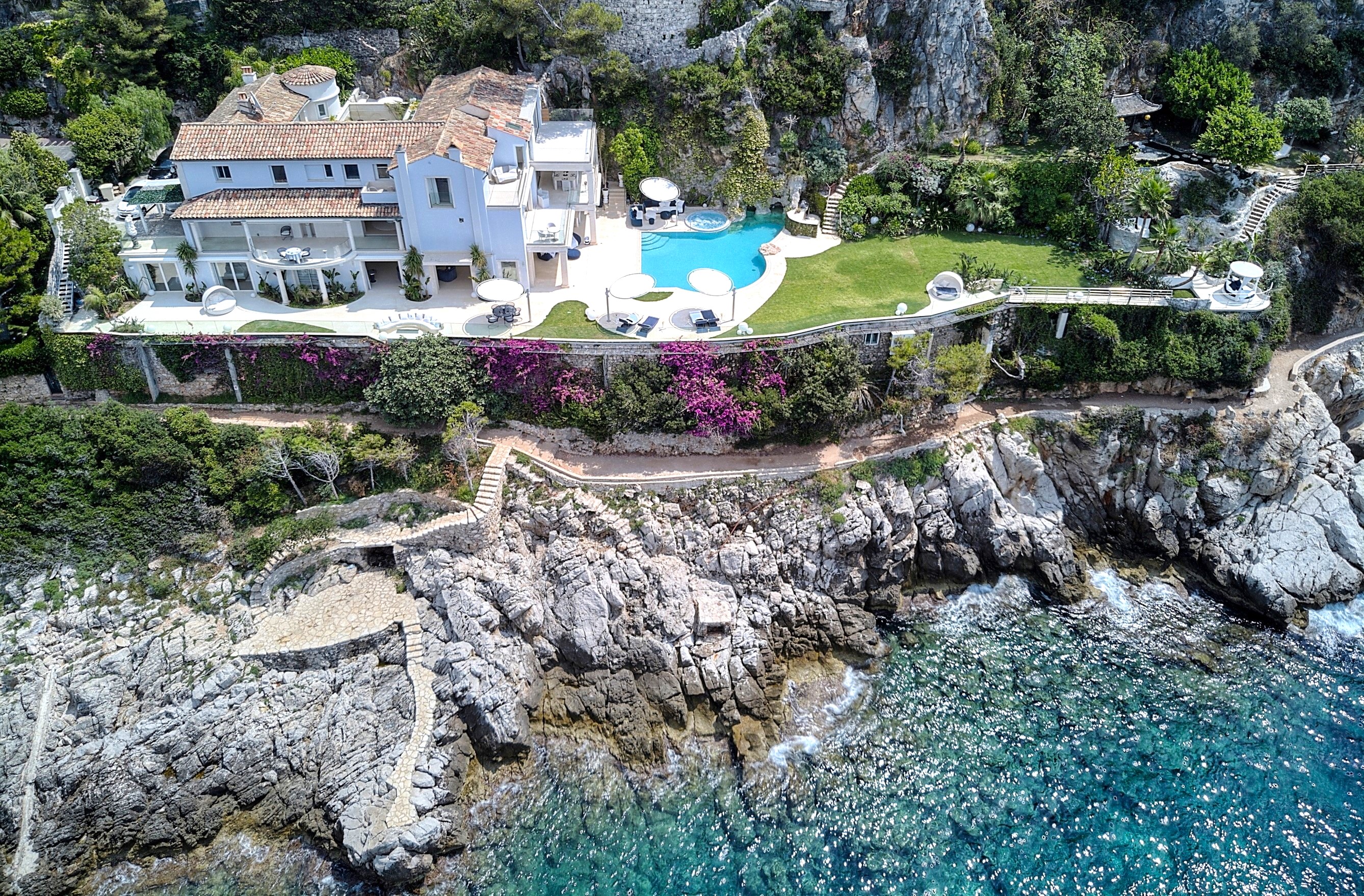 Villa front de mer à louer lune de miel Côte d'Azur